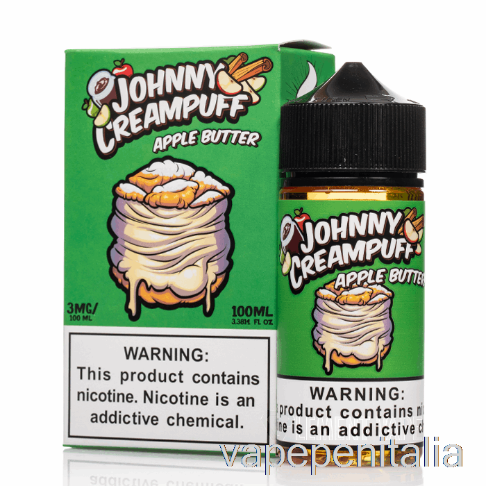 Penna Vape Burro Di Mele - Johnny Creampuff - 100 Ml 3 Mg